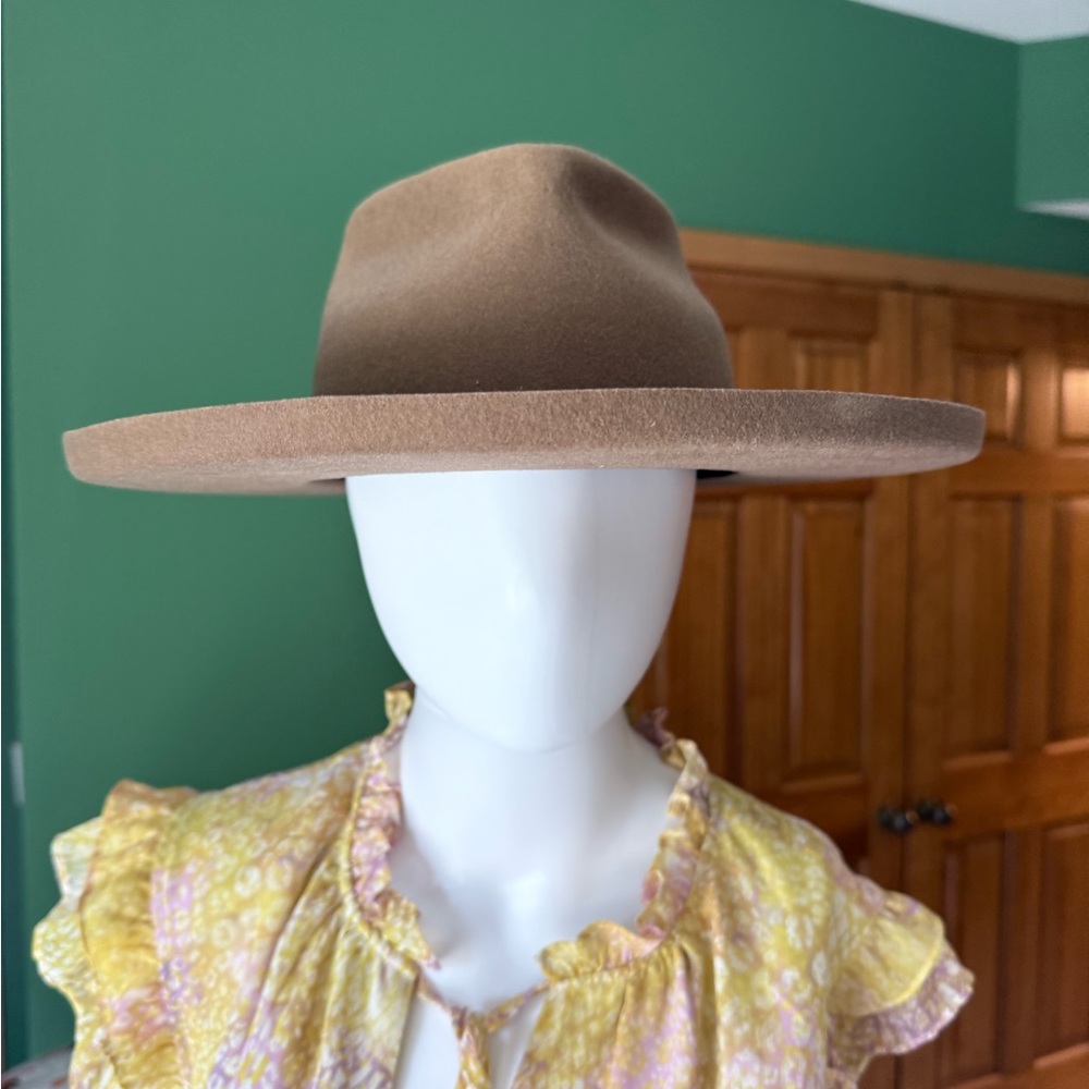 GIGI PIP Tan Wide-Brim Fedora